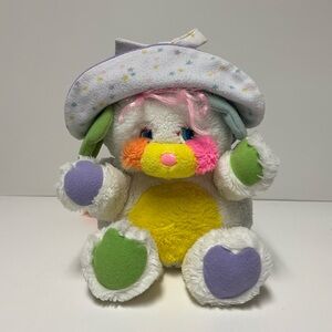 Vintage 1986 Popples Baby Bibsy 12” Plush Toy with Bonnet Only